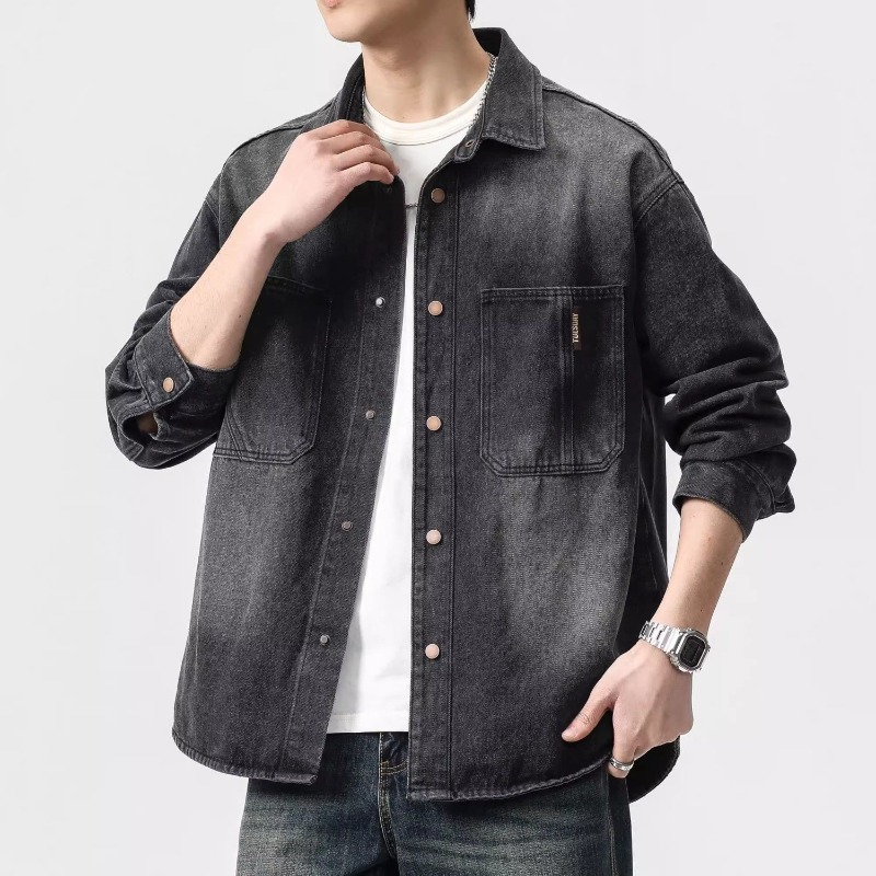 Winter Clothing Men Style - الخريف زر الرجال الدنيم سترة Lxury