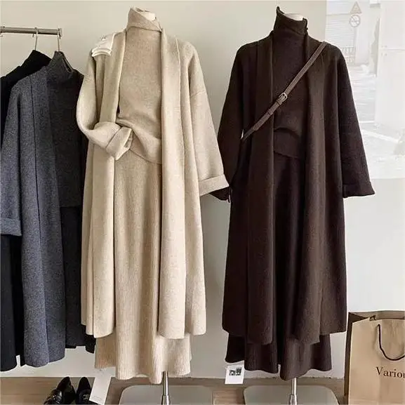 Winter Clothing Kit - ثلاث قطع مجموعات المرأة سترة طويلة