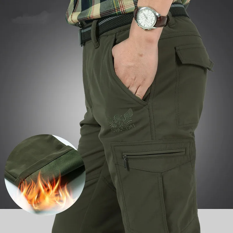 Winter Clothing Work - الرجال الشتاء الصوف السراويل التكتيكية الدافئة
