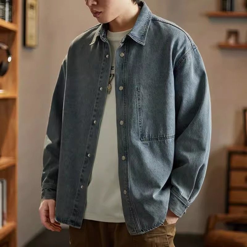 الخريف زر الرجال الدنيم سترة L - مراجعة Winter Clothing Men Style وسعره