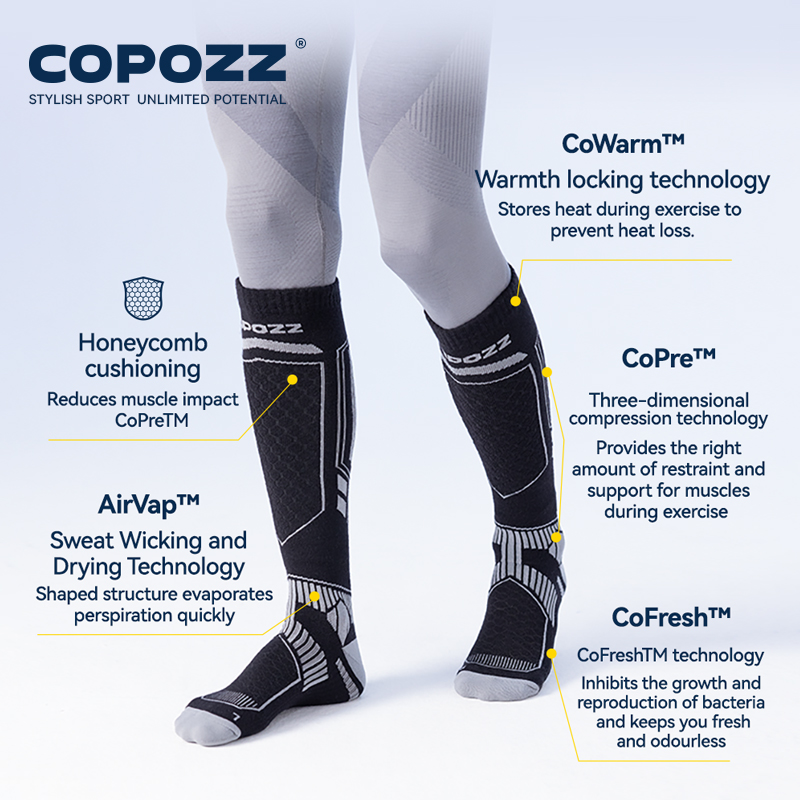 COPOZZ ميرينو الصوف الشتاء الت - مراجعة Thermal Sock Merino وسعره
