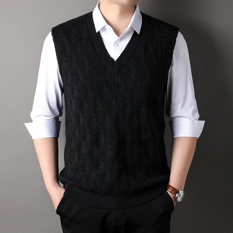 DIMUSI-بلوفرات صوفية بدون أكما - مراجعة Winter Clothing Men Style وسعره