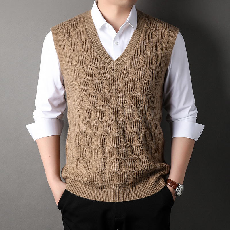 DIMUSI-بلوفرات صوفية بدون أكما - مراجعة Winter Clothing Men Style وسعره