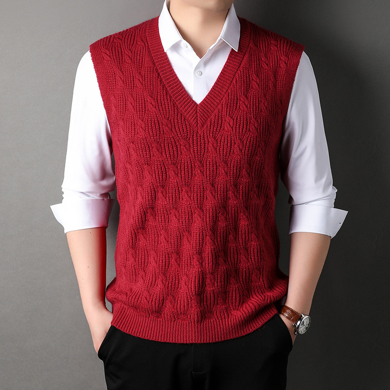 DIMUSI-بلوفرات صوفية بدون أكما - مراجعة Winter Clothing Men Style وسعره