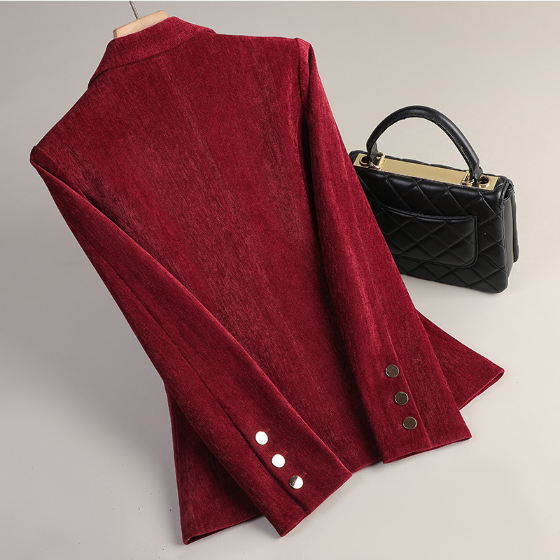 سترة نسائية مخملية باللون الذه - مراجعة Winter Clothing Work وسعره