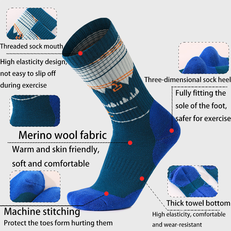 زوج واحد من جوارب التزلج المصن - مراجعة Thermal Sock Merino وسعره