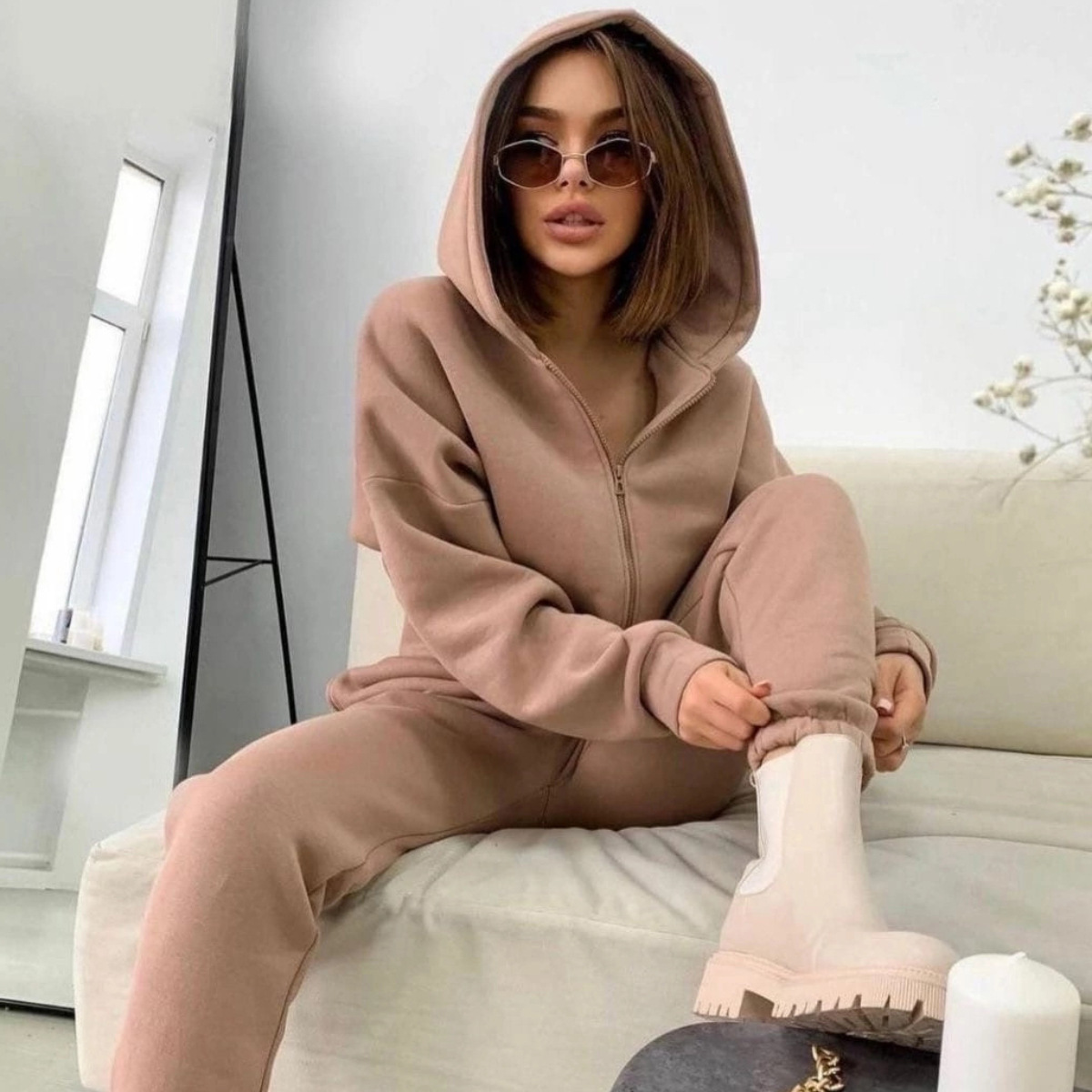 طقم من قطعتين بسحاب للنساء ، م - مراجعة Winter Clothing Kit وسعره