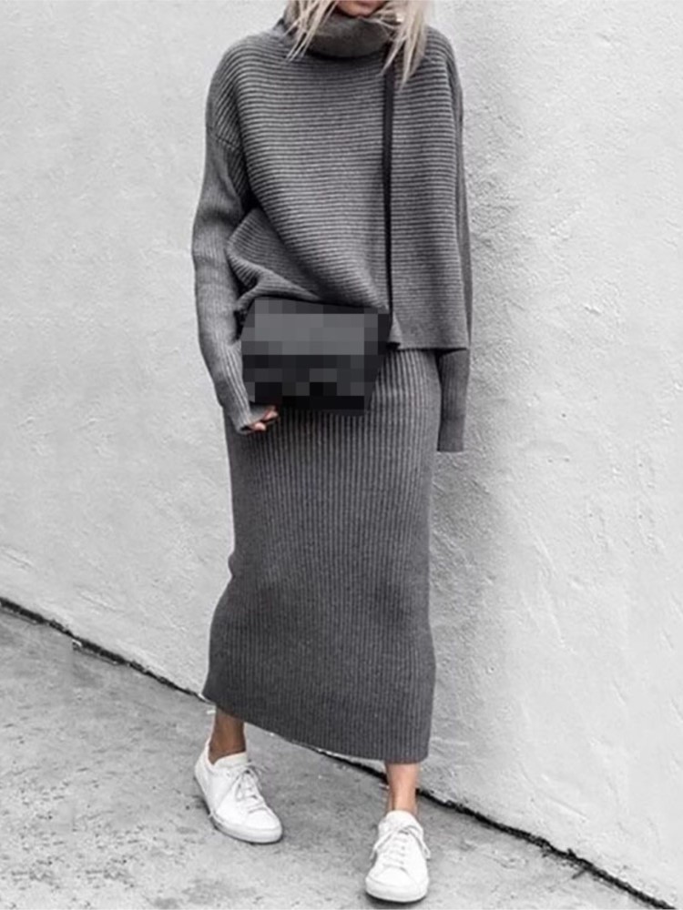 طقم تنورة نسائية منسوجة متوسطة - مراجعة Winter Clothing Kit وسعره